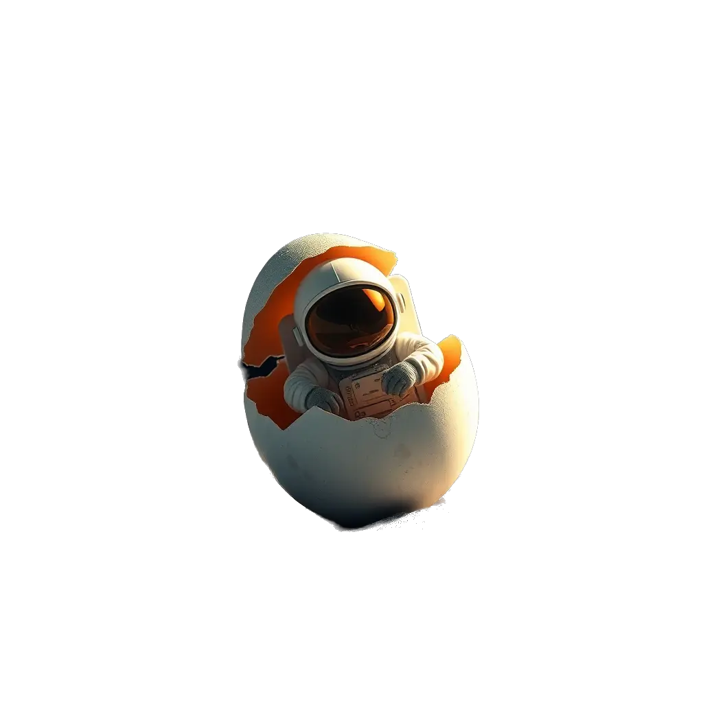 background remover after - a photo of cosmic,eggshell with a transparent background