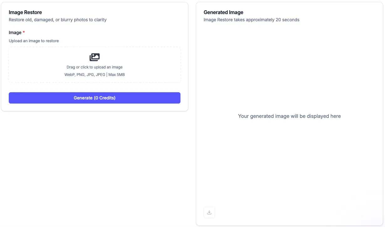 image restore how to use